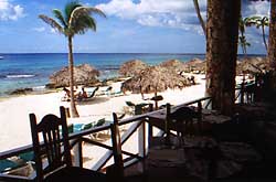 View from one  of the beachfront restaurants at the Club Viva Dominicus