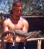 Edmundo 'gator wrestling on the jungle tour.